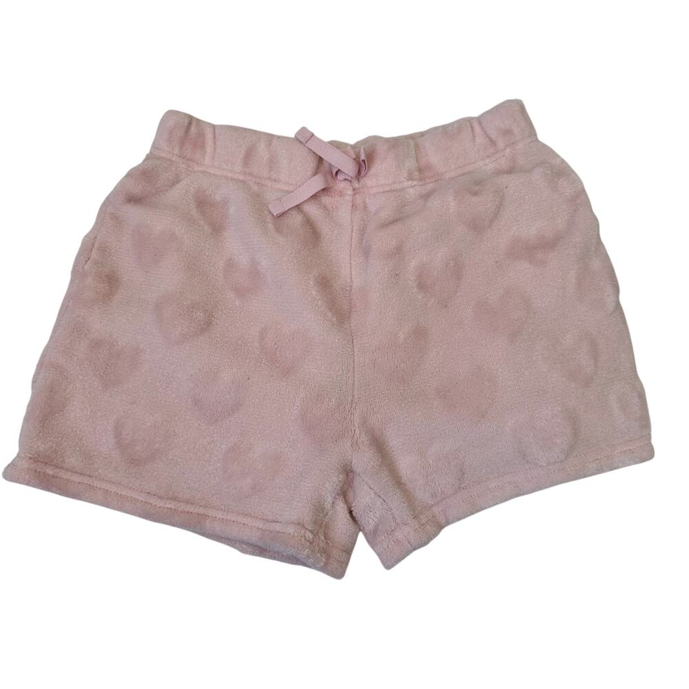 BCBG Girls Heart Print Plush Soft Shorts - Elastic Waist